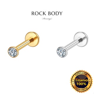 Piercing Labret Ponto De Luz Titânio Zircônia | Helix, Tragus, Conch, Nariz, Boca-Medusa Piercing Tragus Titanio em Oferta na Shopee