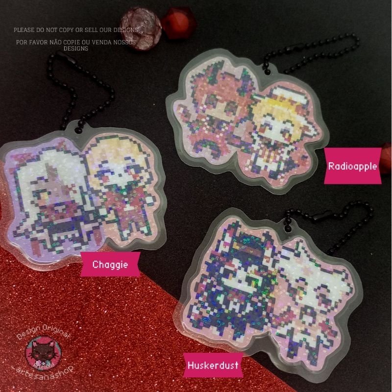 Chaveiro plastificado e holográfico - Hazbin Hotel ( Coleção Hana ) em Oferta na Shopee