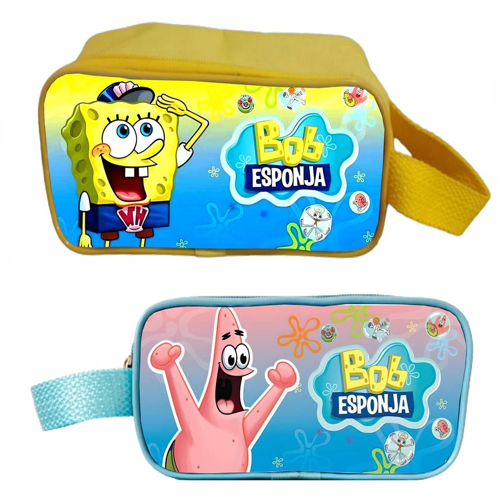 Estojo Bob Esponja Patrick Lula Molusco Sirigueijo Plancto em Oferta na Shopee