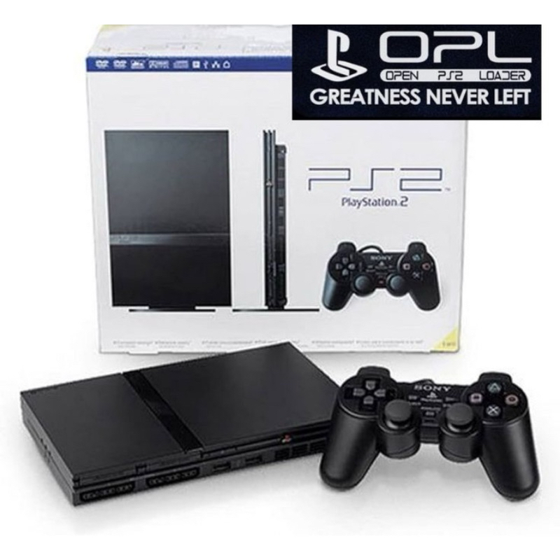 PlayStation2 + HD com OPL (diversos jogos) + Memory Card + Controle + Adaptador Hdmi e Cabo