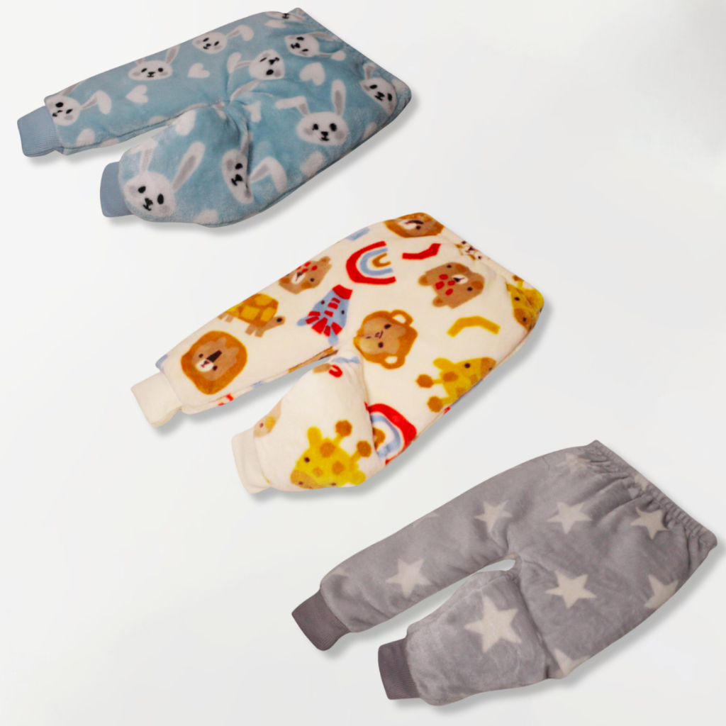 Kit 3 Peças Calça Mijão Bebe Fleece Frio 0 a 3 Menino Menina em Oferta na Shopee