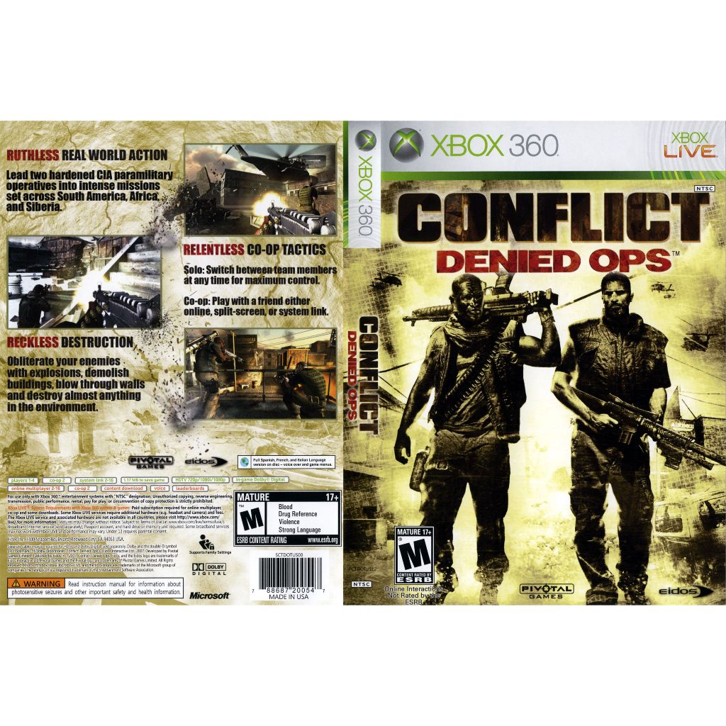 Conflict Denied Ops P/ XBOX360 (LTU/LT/JTAG/RGH)