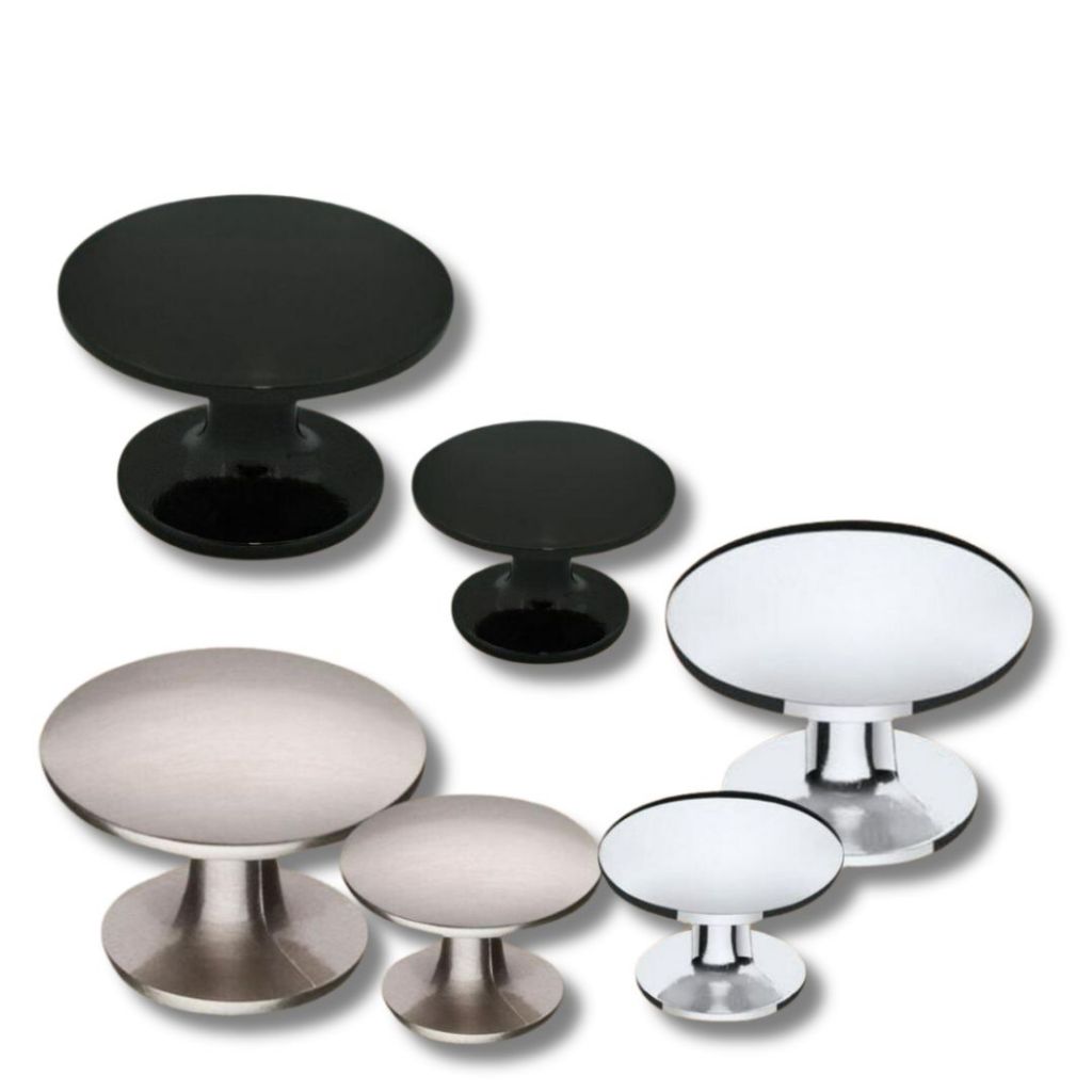 Puxador Redondo Italy Line Cromado ou Escovado Linha Luxo em Oferta na Shopee