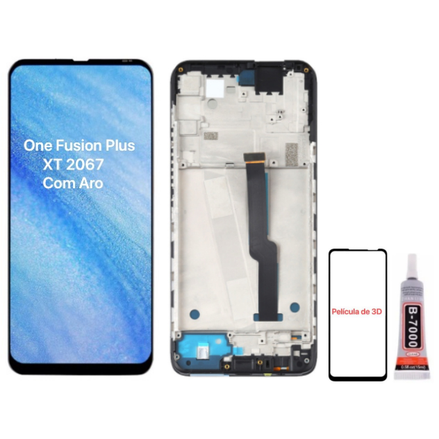 Tela Frontal Touch Display Lcd Compatível Moto One Fusion Plus Xt2067 Original A Pronto Entrega