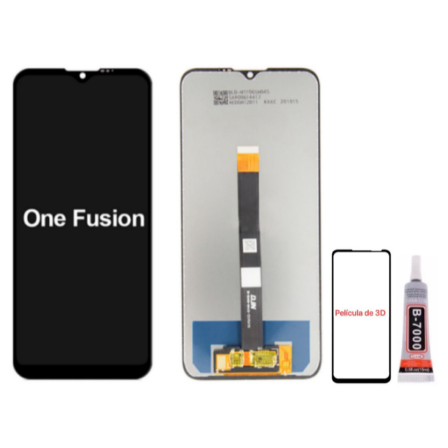Tela Frontal Display Touch Lcd Moto One Fusion Xt-2073 Sem Aro E Com Aro Pronta Entraga — imagem 2 de 2