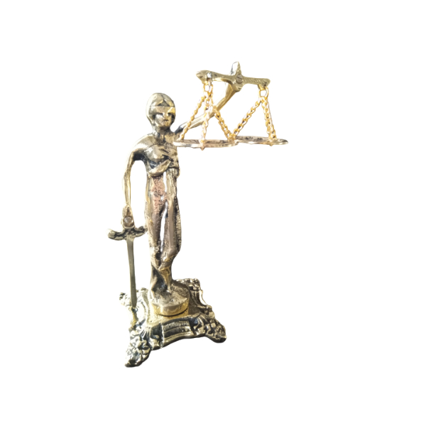 Estátua Deusa Dama Justiça Direito Têmis Bronze Maciço 1,5kg - decoração