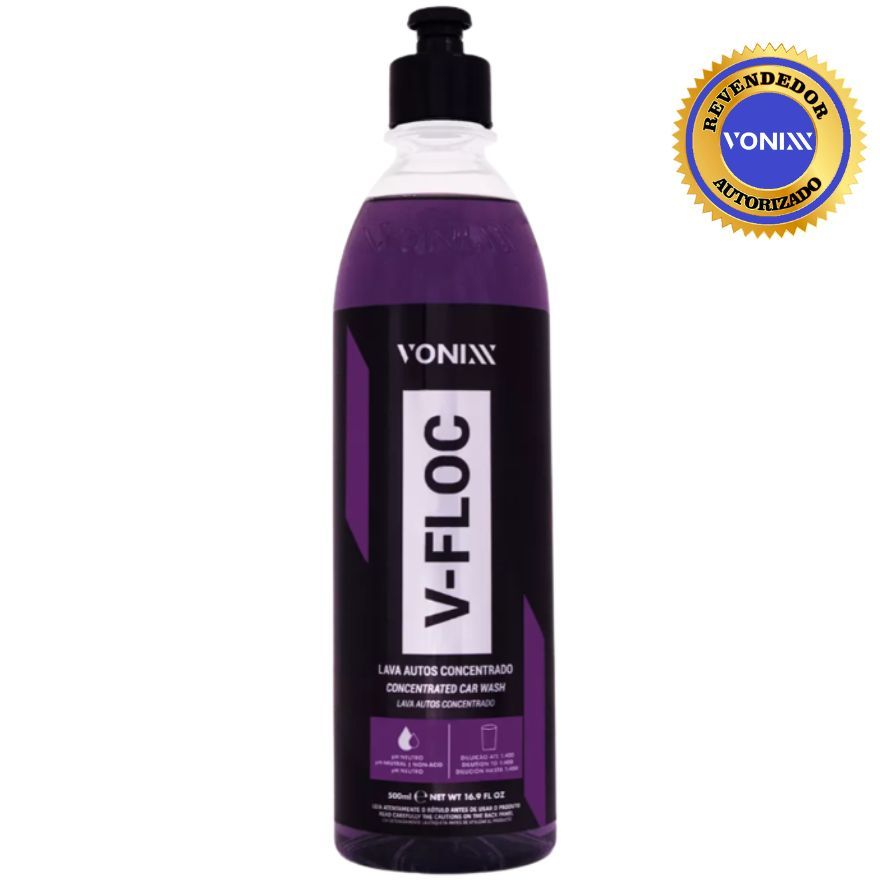 V-Floc Shampoo neutro concentrado para autos Vonixx 500ml rende até 200L em Oferta na Shopee