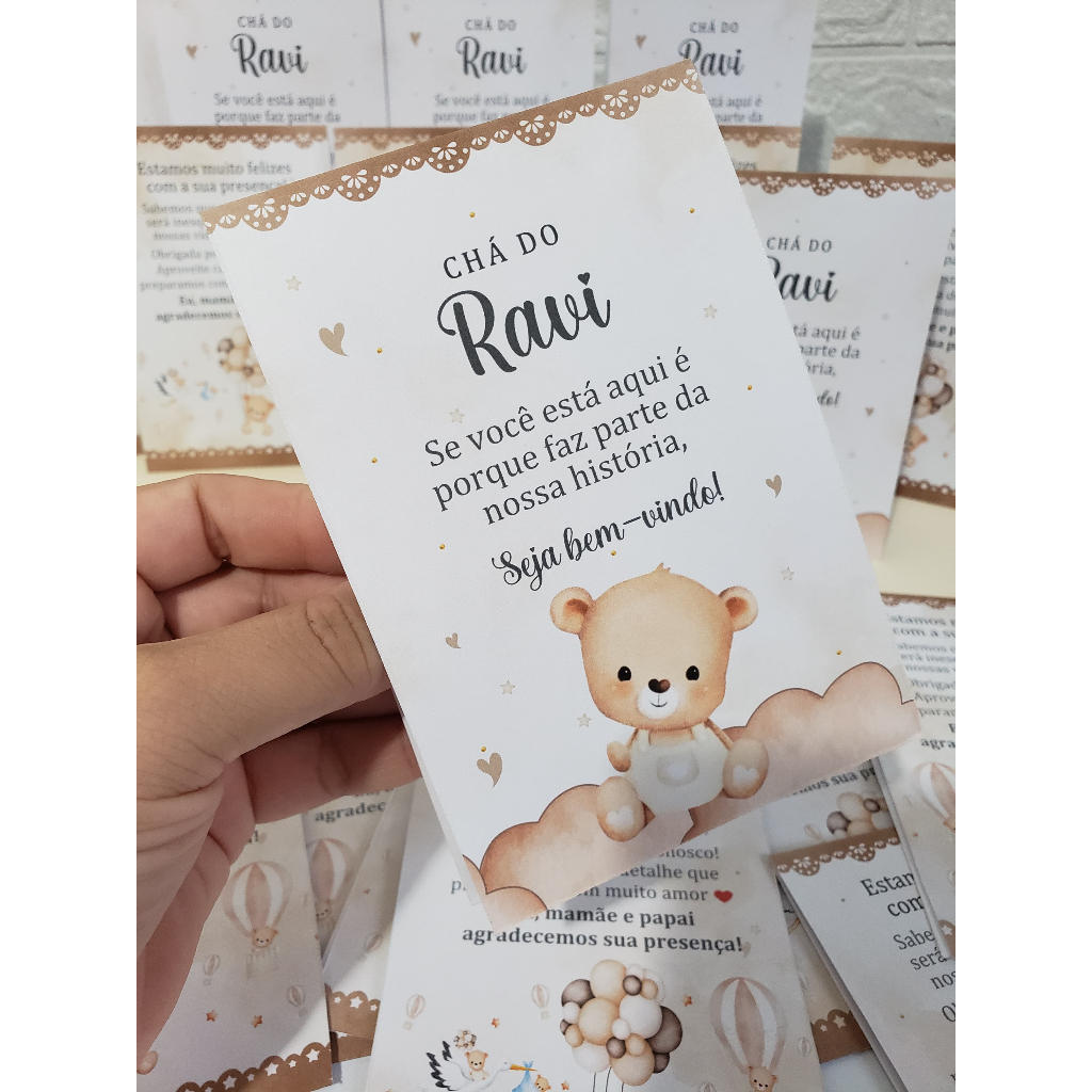 Kit Centro de mesa agradecimento para festas, Chá revelação, Chá de bebê Chá fraldas tema Ursinho baloeiro bege e marrom