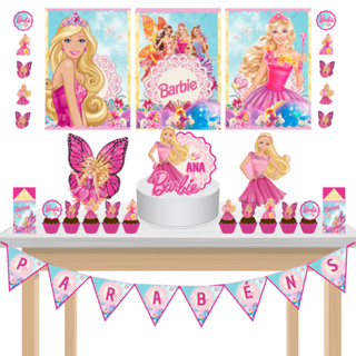 KIT festa - Kit só um Bolinho BARBIE- Papel Fotográfico (LEIA A DESCRIÇÃO) em Oferta na Shopee