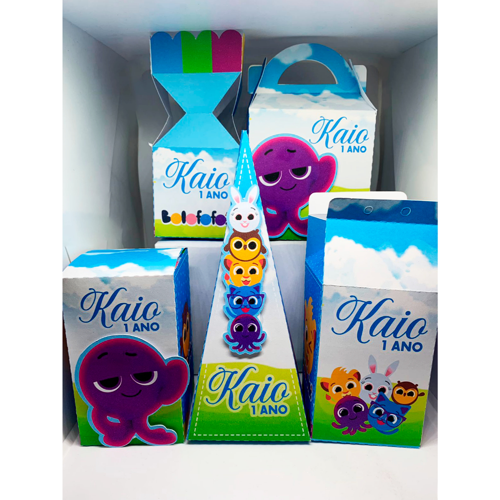 Kit Personalizados Bolofofos Lembrancinhas Caixinhas para Festa De Aniversário