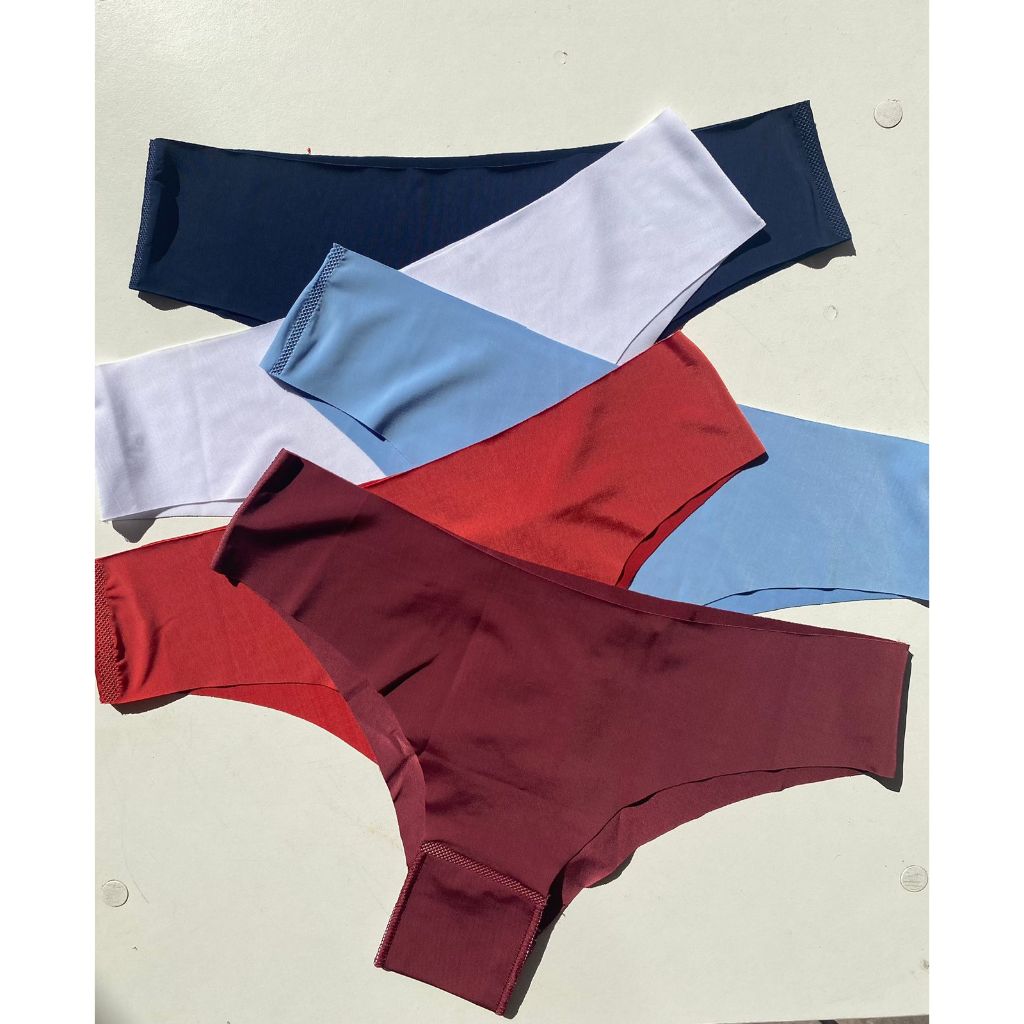 Kit de 5 Calcinha Tanga Corte A Laser Sem Costura Feminino Não Marca Lingerie Fio Dental Conforto Moda Íntima Não Marca