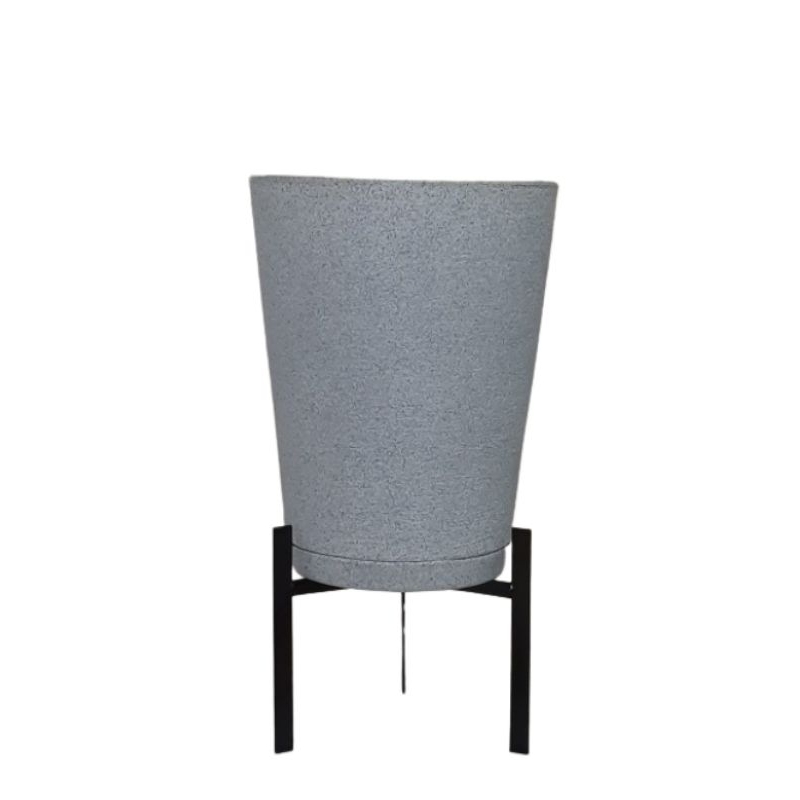 Vaso para plantas cone escovado pp 28x23cm em polietileno com prato e suporte em Oferta na Shopee