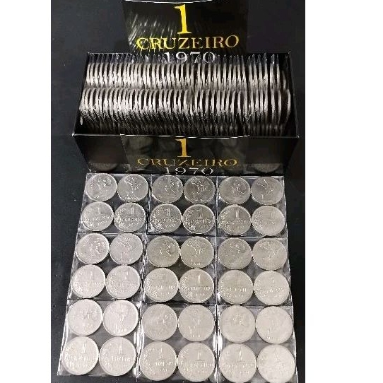 10 MOEDAS 1 CRUZEIRO,  1970, 1972  (cinco  moedas de cada data)