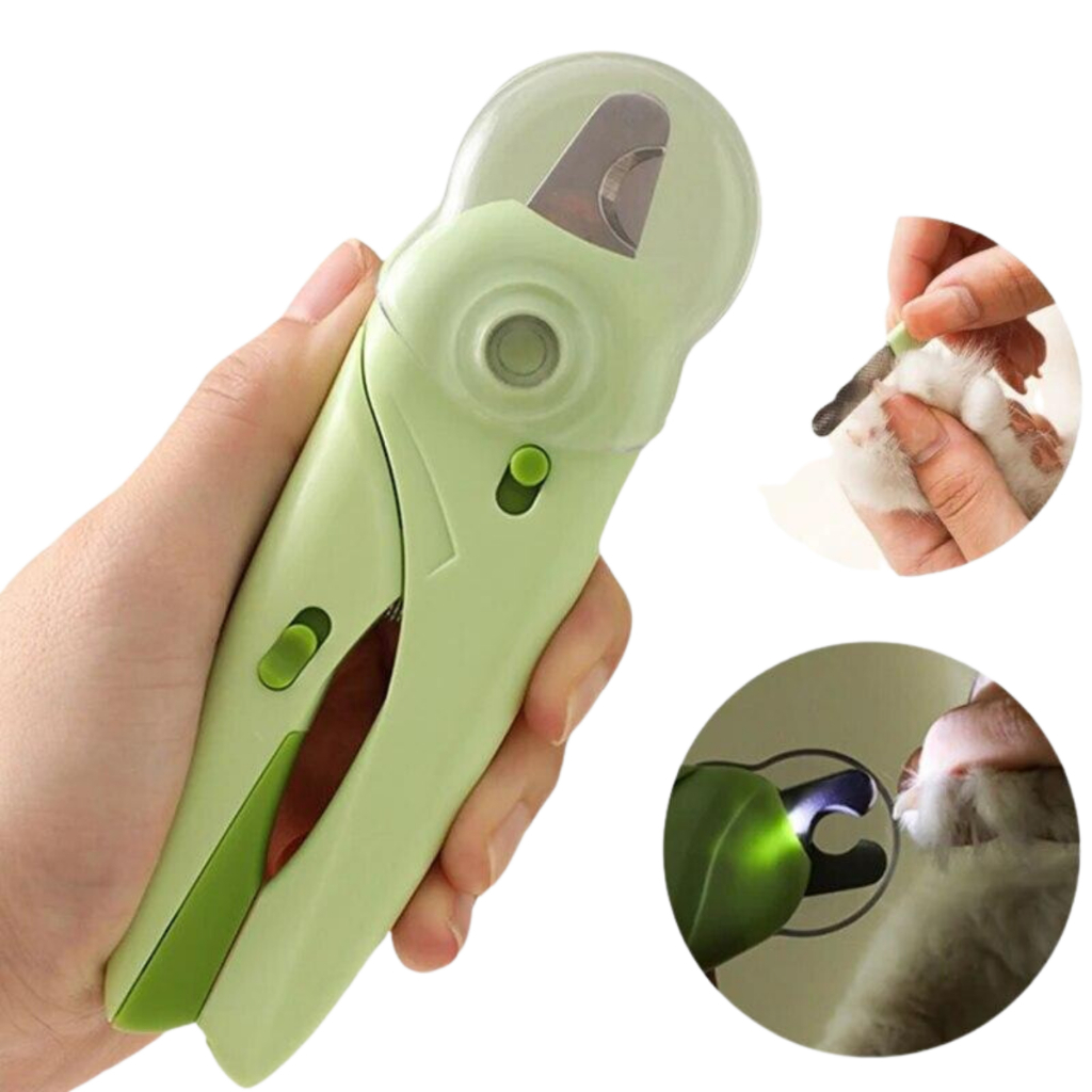 Kit Cortador de Unhas para Cães e Gatos com Luz LED