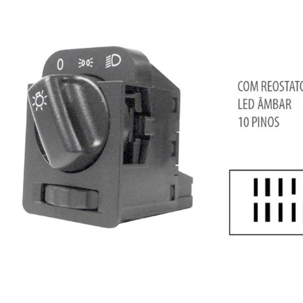 INTERRUPTOR DE LUZ COM REOSTATO (LED AMBAR) - GM CORSA/CLASSIC 94/ OMEGA/SUPREMA 92/ ORIG 90213283 DTC2125