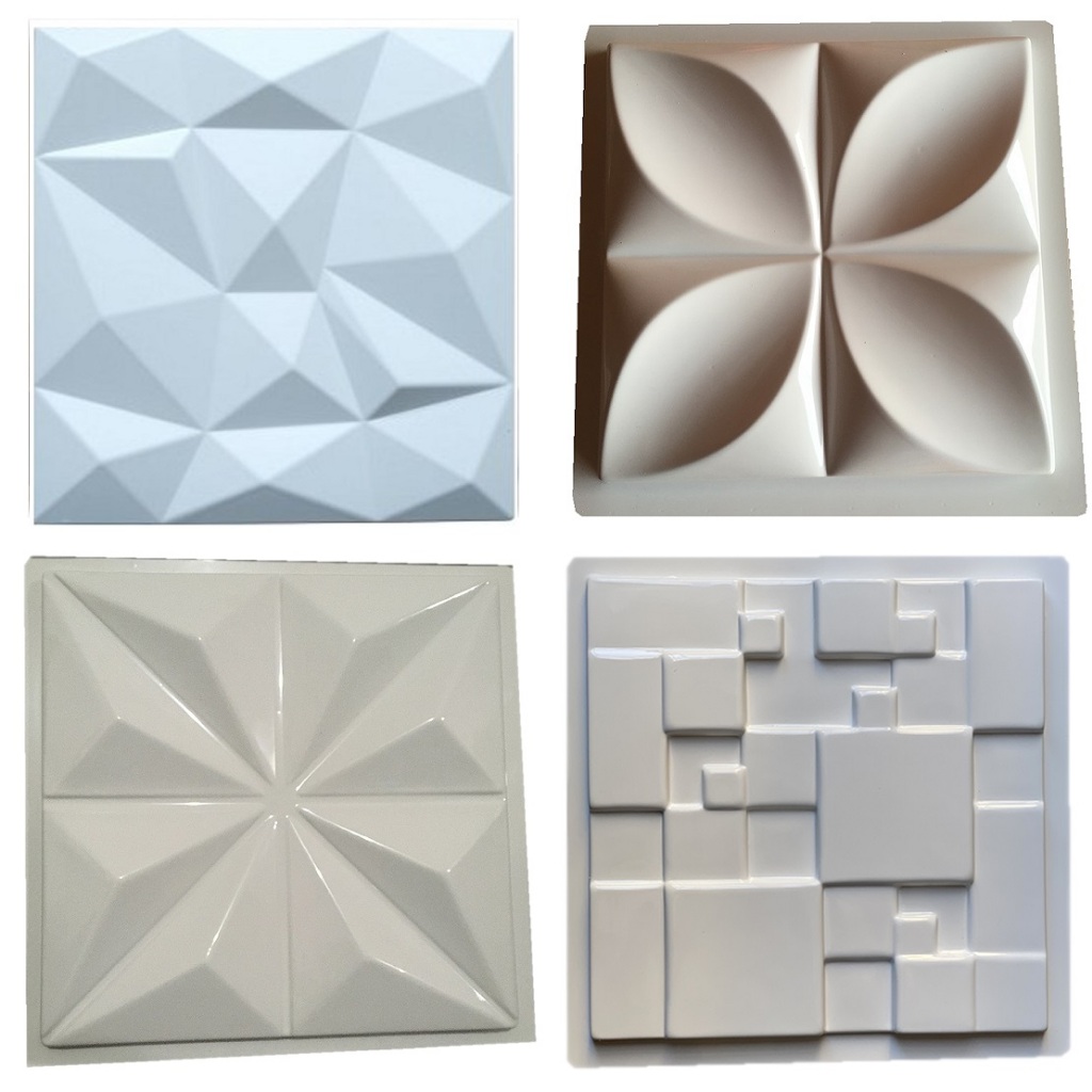 Kit 4 Forma de gesso 3d Molde 29x29cm Abs 1,5mmn Molde para gesso/cimento 3d