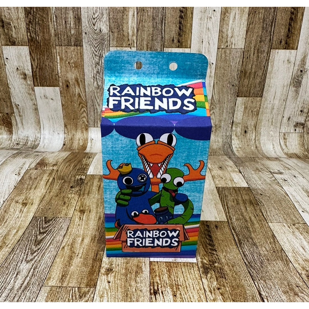10 Caixas Milk lembrancinha Tema Jogo Rainbow Friends Azul Babão Roblox