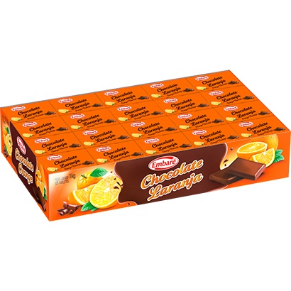 Bala de Chocolate com Recheio de Laranja Embaré 1kg - 125 unidades  – Doce Delicioso em Oferta na Shopee