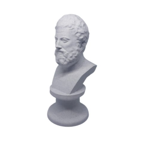 Escultura Busto Heráclito de Éfeso (Filósofo Grego) - Impressão 3D