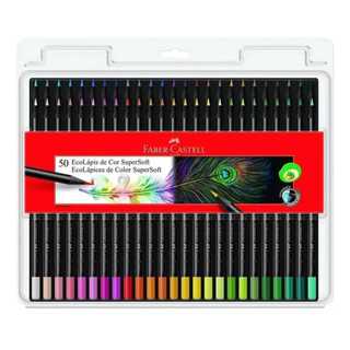 Faber Castel Lapis De Cor Redondo Ecolapis Super Soft 50 Cores em Oferta na Shopee
