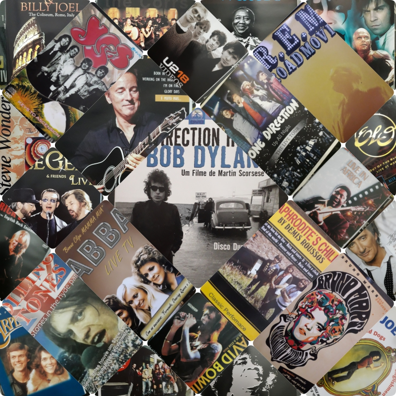 DVD: Pop Rock - Stones- Yes- One Direction-U2- Santana-David Bowie- Abba- Bruno Mars