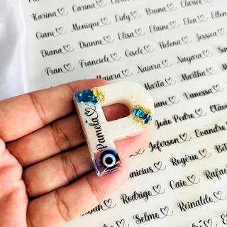 Impressão de nomes para peças em resina epóxi. Cartela #01 156 nomes variavéis. Ideal para chaveiros. em Oferta na Shopee