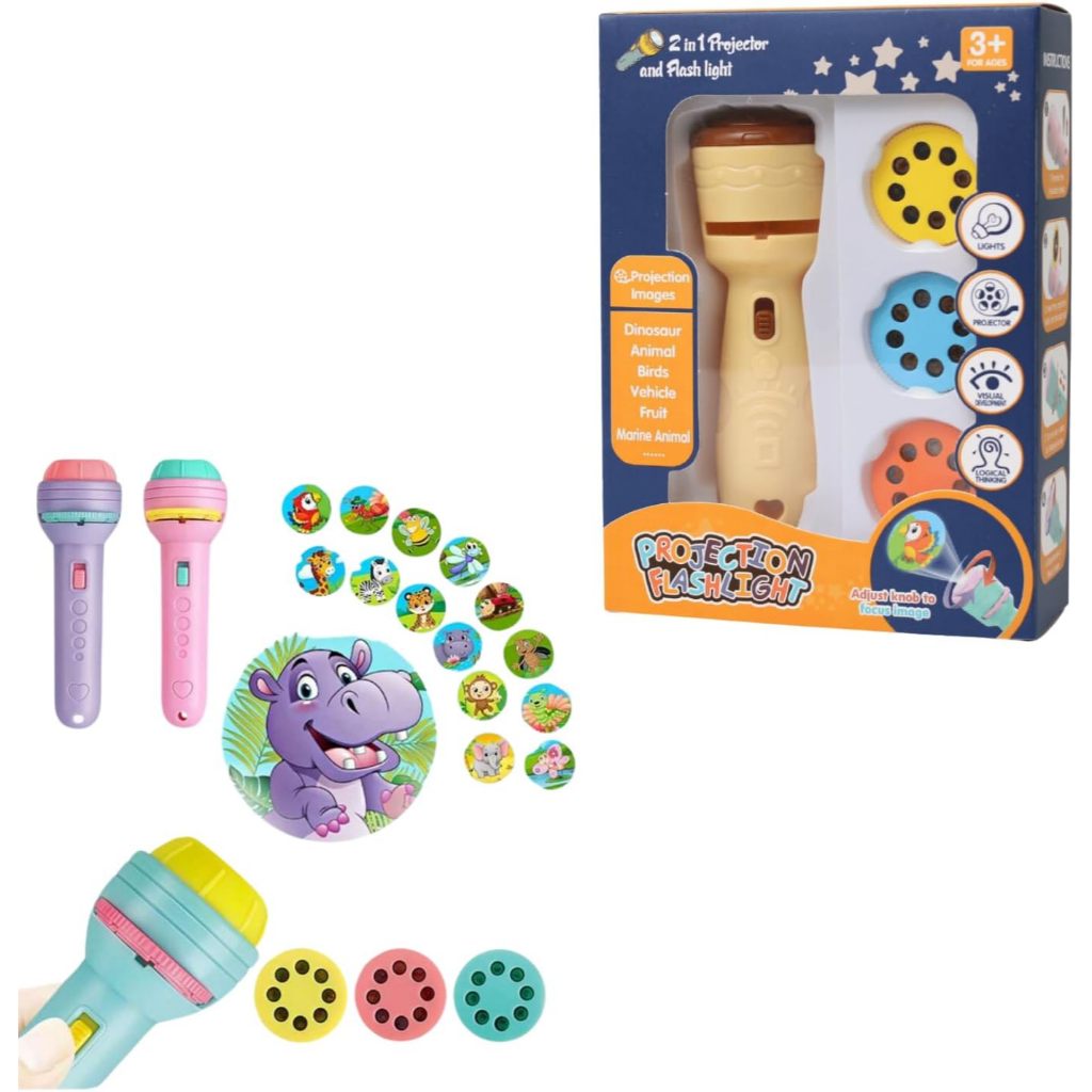 Lanterna Projeção Infantil imagens Divertidas Brinquedo Crianças em Oferta na Shopee