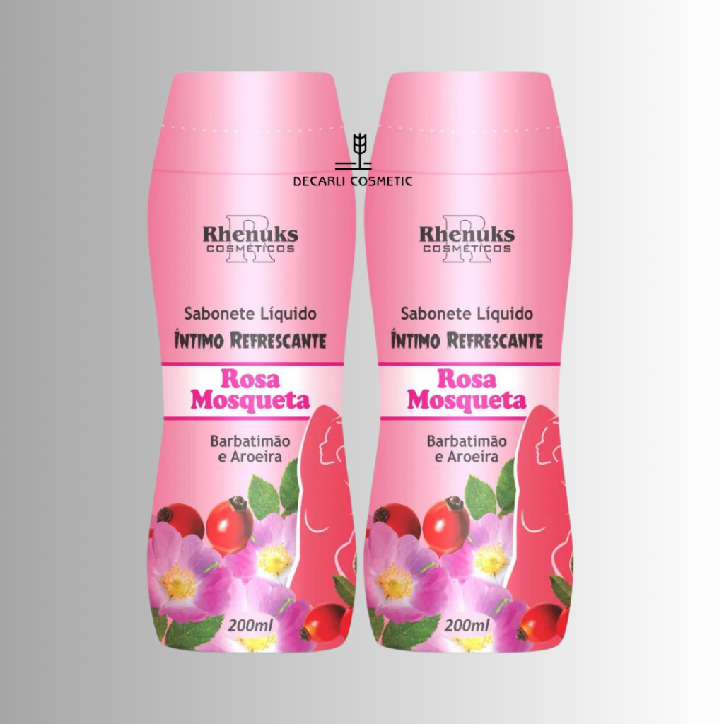 2 UN Sabonete Íntimo Refrescante Rosa Mosqueta 200ml - Rhenuks em Oferta na Shopee