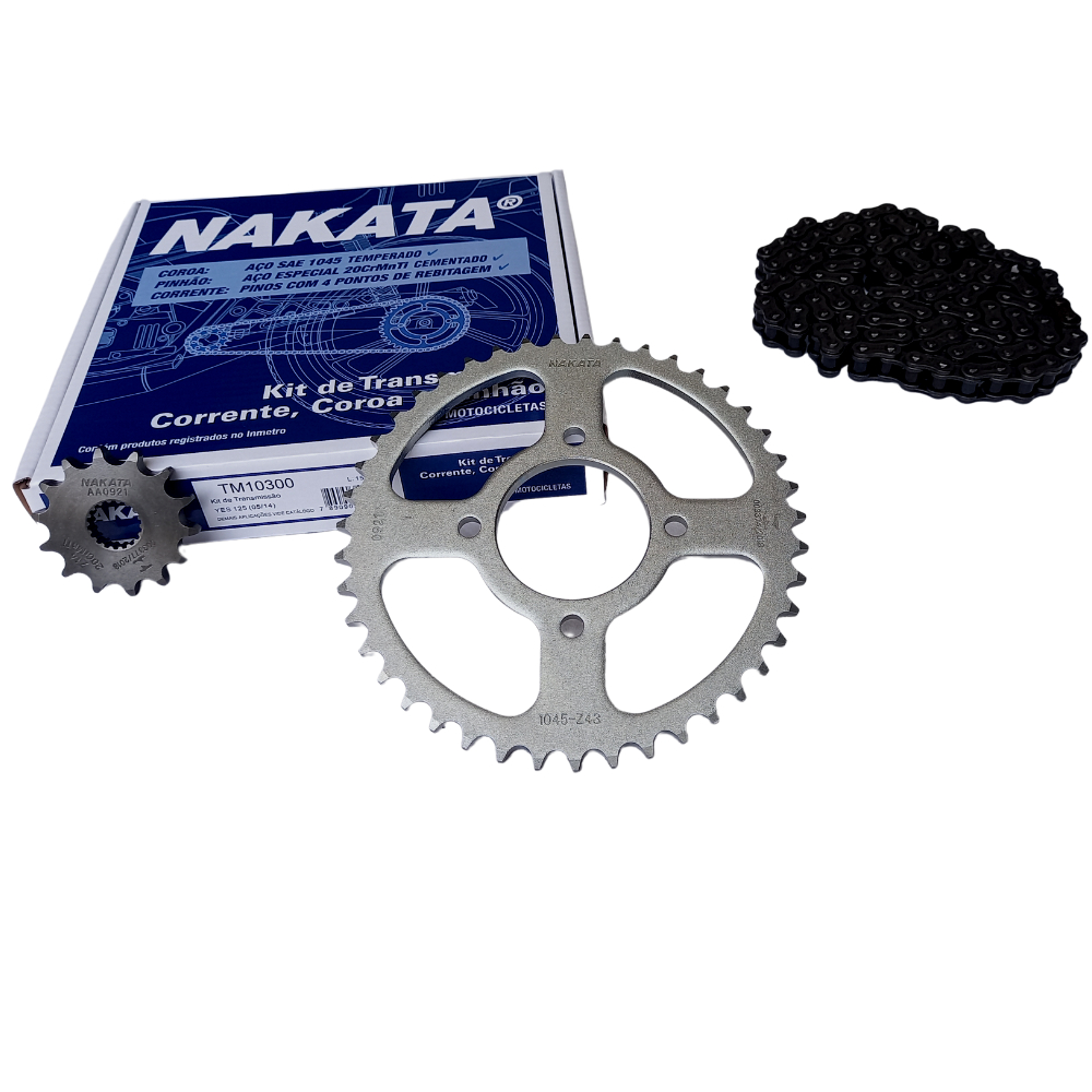 Kit Relação Transmissão Tração Suzuki Katana 125 1996 1997 1998 a 2002 Quit Relassão Trassão Nakata