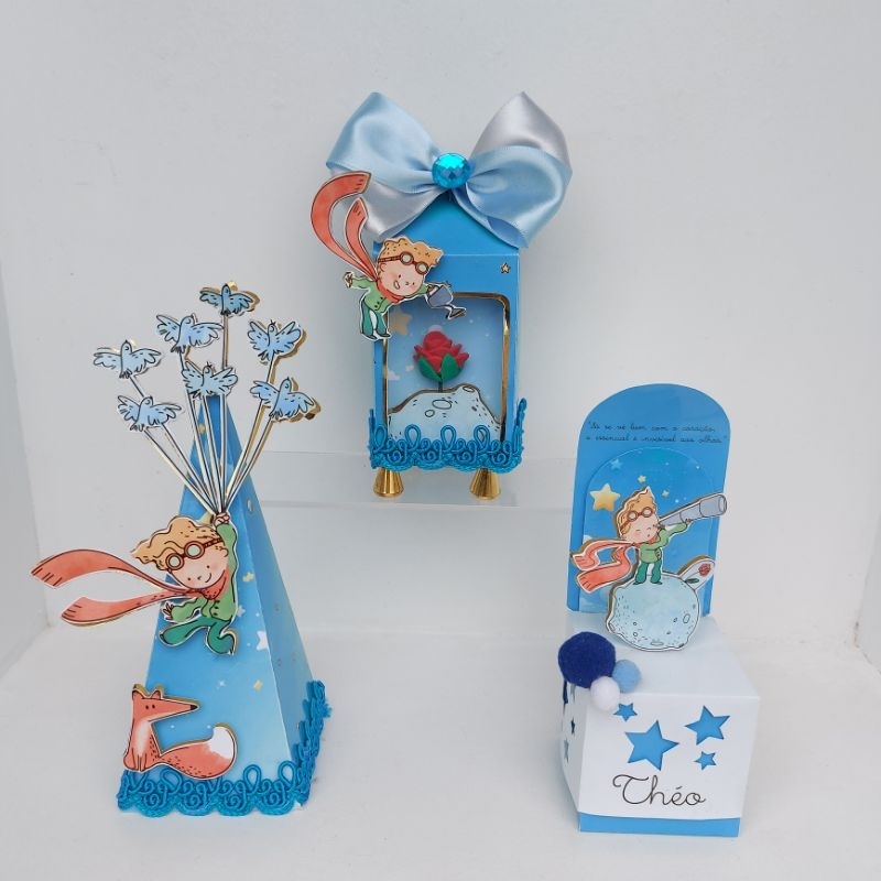 Kit Festa Luxo - Príncipe e Raposa - Festa Infantil - Lembrancinhas Personalizadas - Caixinhas - Papelaria Personalizada