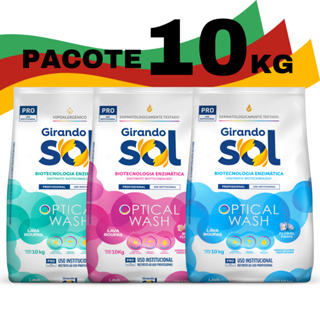 Sabão Em Pó Lava Roupas 10kg Girando Sol Profissional Fragrâncias Pacote Grande em Oferta na Shopee