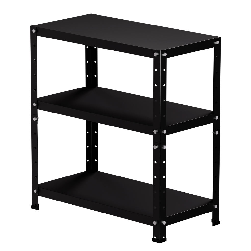 Armário de Aço  Prateleira de aço médio Compacto com 3 Prateleiras  - 65cm x 60cm x 30cm