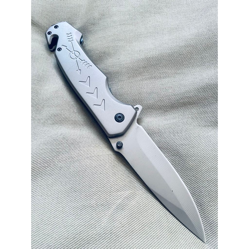 Canivete Grey Titanium XD4 Multifuncional Abertura  Inox Pesca Camping