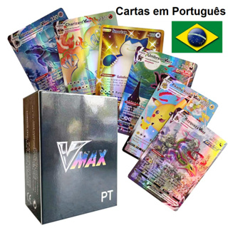 Cartas Pokemon em Português Vmax Ex VStar Vastro TCG Trading Card Game Pikachu Charizard Snorlax Mewtwo Brilhante Brasil em Oferta na Shopee