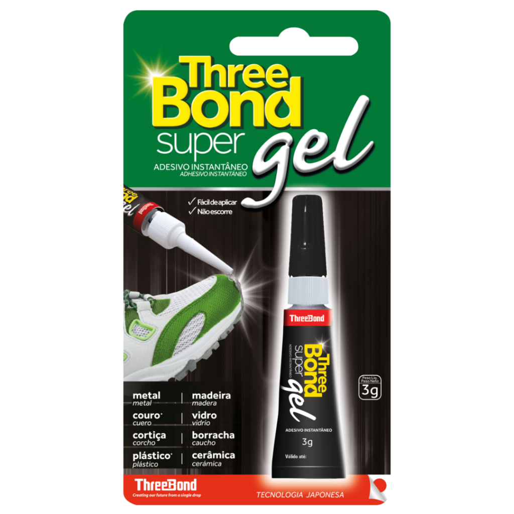 Cola Super Gel Threebond - Fixação Extra Forte para Tênis e Calçados