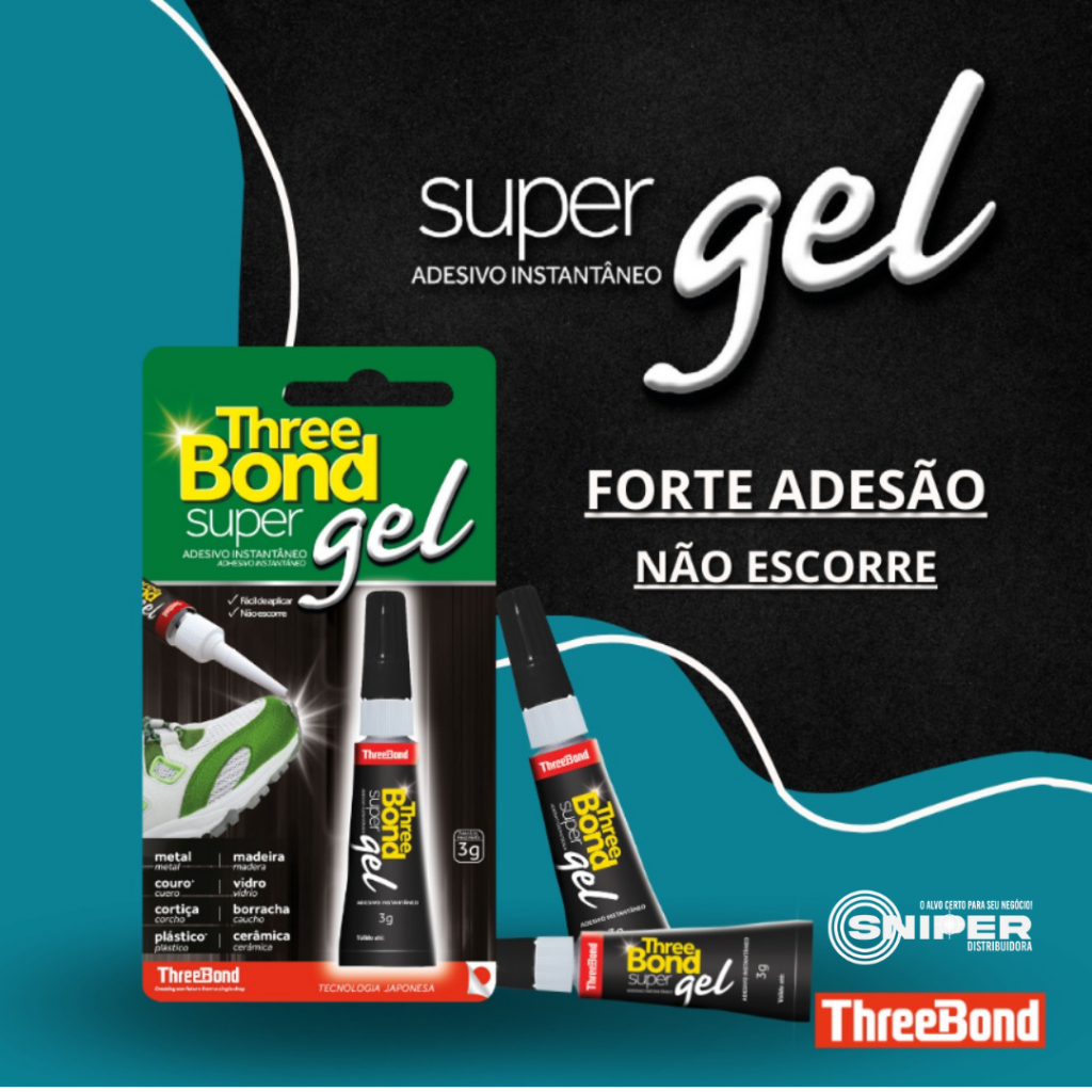 Cola Super Gel Threebond - Fixação Extra Forte para Tênis e Calçados — imagem 2 de 2