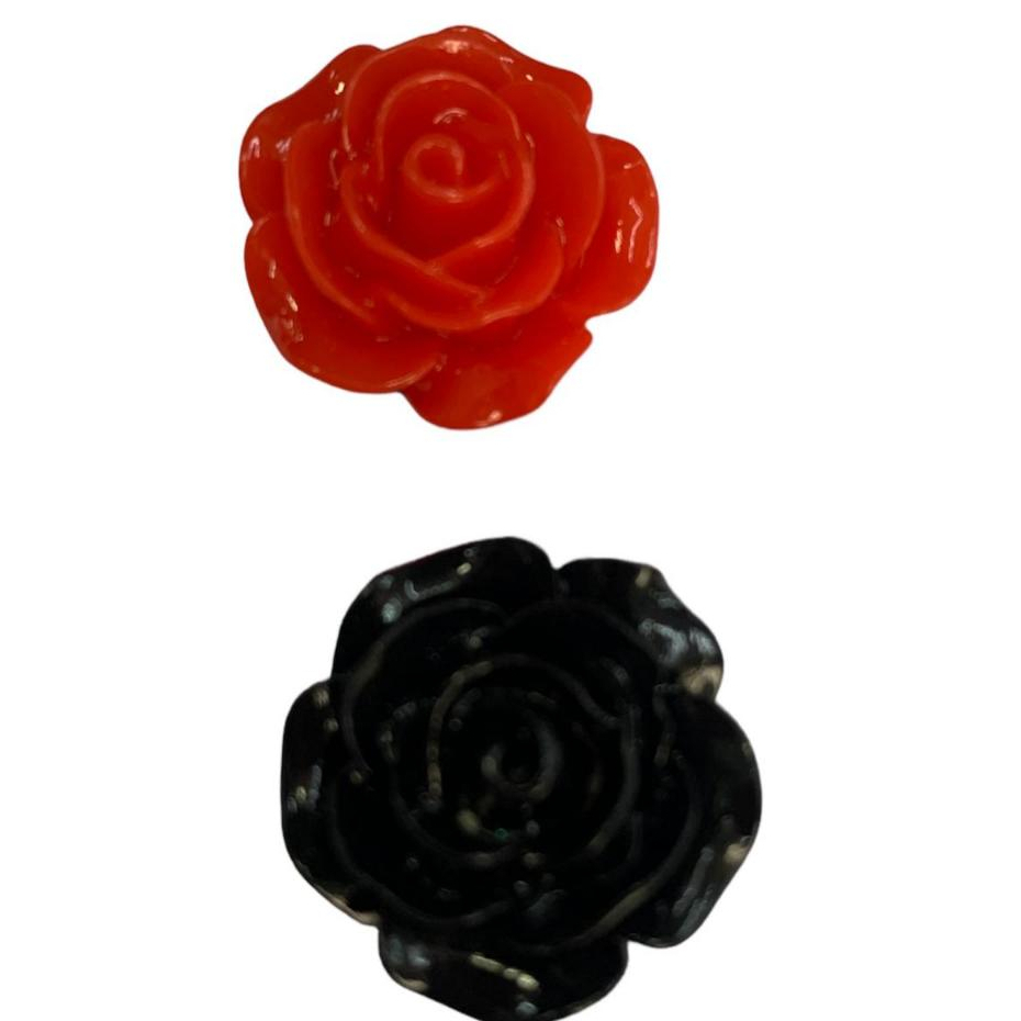Rosa de resina passante 5 unidades (G) 2,5cm em Oferta na Shopee