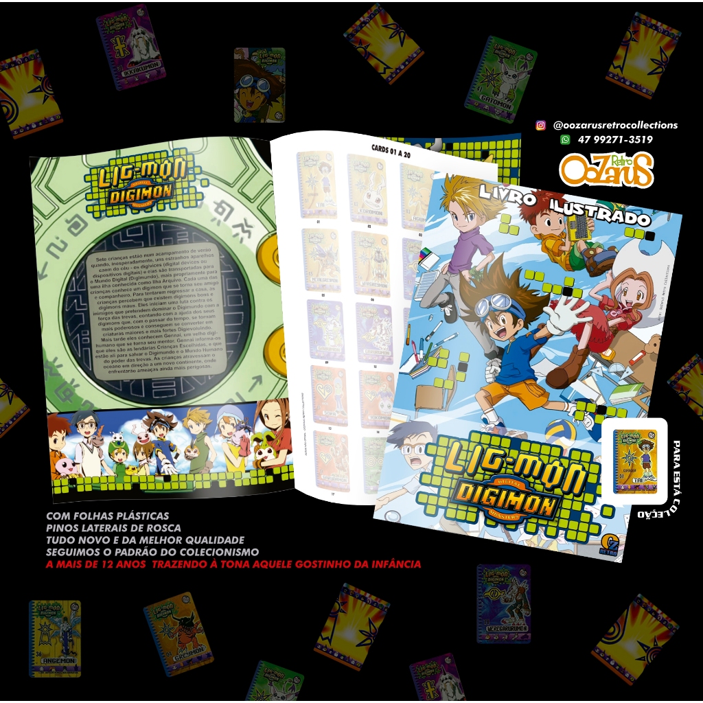 Álbum Lig-mon Digimon Cards Elma Chips - Oz