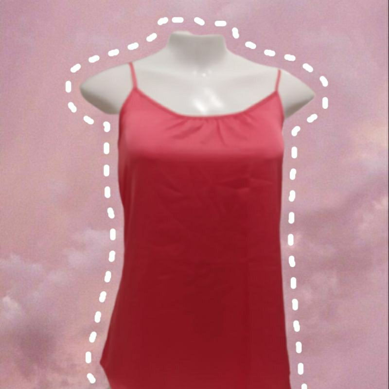 Blusa Pool Tam 36 de alcinha rosa cetim | brechó bazar