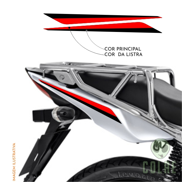 Adesivo Moto Faixa Rabeta Traseira Honda CG FAN/START 160 150