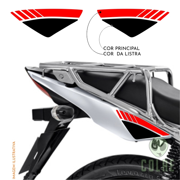 Adesivo Moto Rabeta Traseira Honda CG FAN/START 160 150