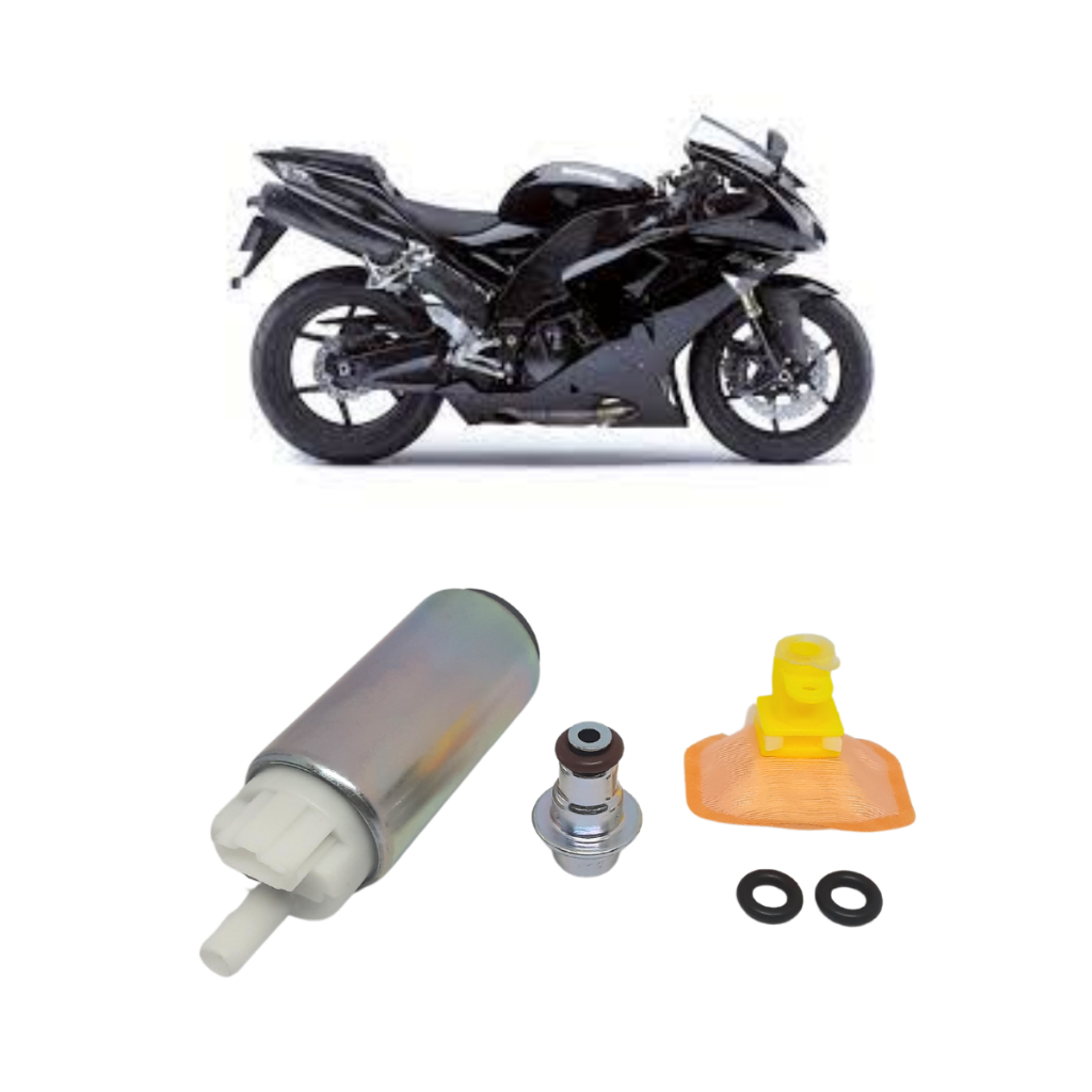 Kit Refil da Bomba de Combustível + Pré Filtro + Regulador de Pressão Kawasaki ZX-10R 2006/2007