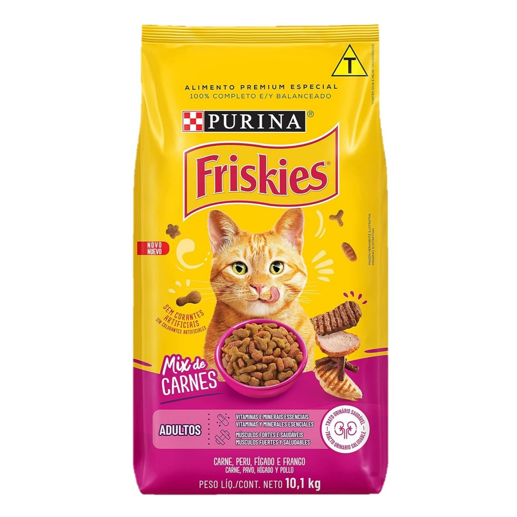 Ração Friskies Gatos Adultos Castrados Mix de Carne 10,1 Kg - Miniatura 4