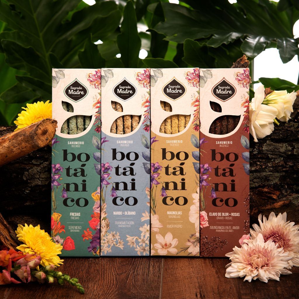 Incenso Sagrada Madre Botânico Natural Flores Aromas Original Importado Fragrância Yoga Meditação