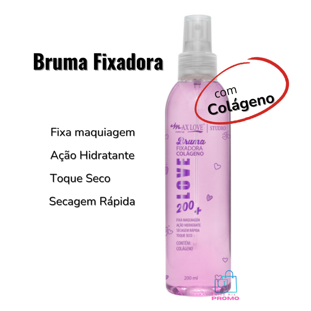 NOVA Bruma Fixadora de Maquiagem com Colágeno Vegana - Max Love 200ml