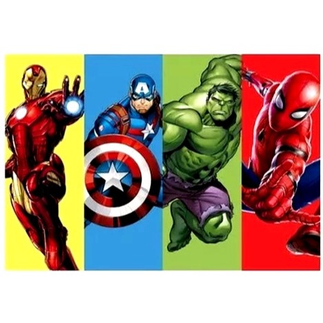Papel Arroz Comestível Tema Os Vingadores Heróis - 20x30cm