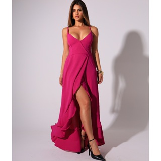 Vestido Feminino Longo Olivia em Oferta na Shopee