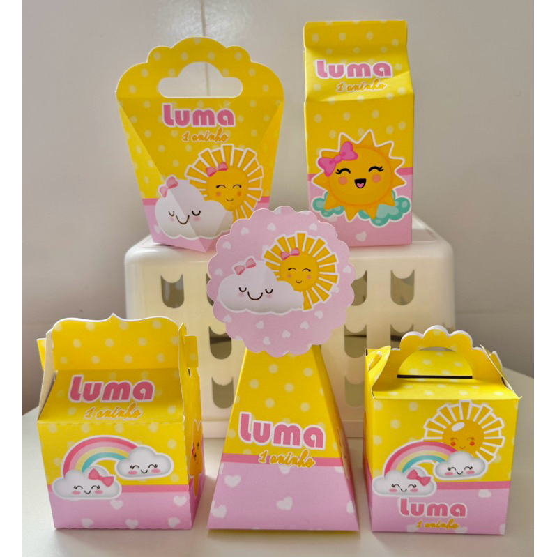 Personalizados raio de sol (PEGUE E MONTE) - kit festa - lembrancinha - aniversario - caixinhas personalizadas