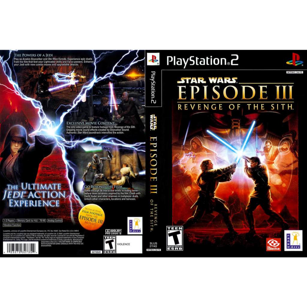 Star Wars Episode 3 Revenge of the Sith para Play 2 com capa
