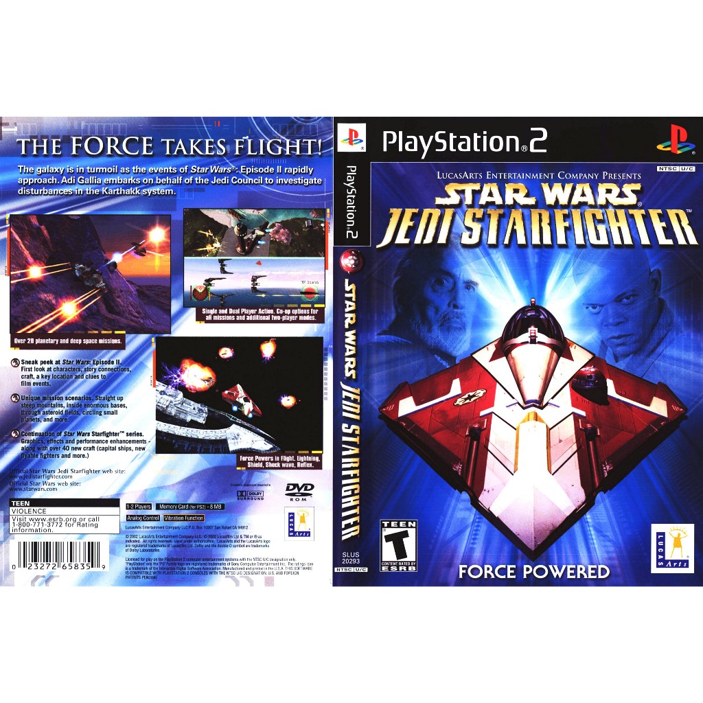 Star Wars: Jedi Starfighter para Play 2 com capa